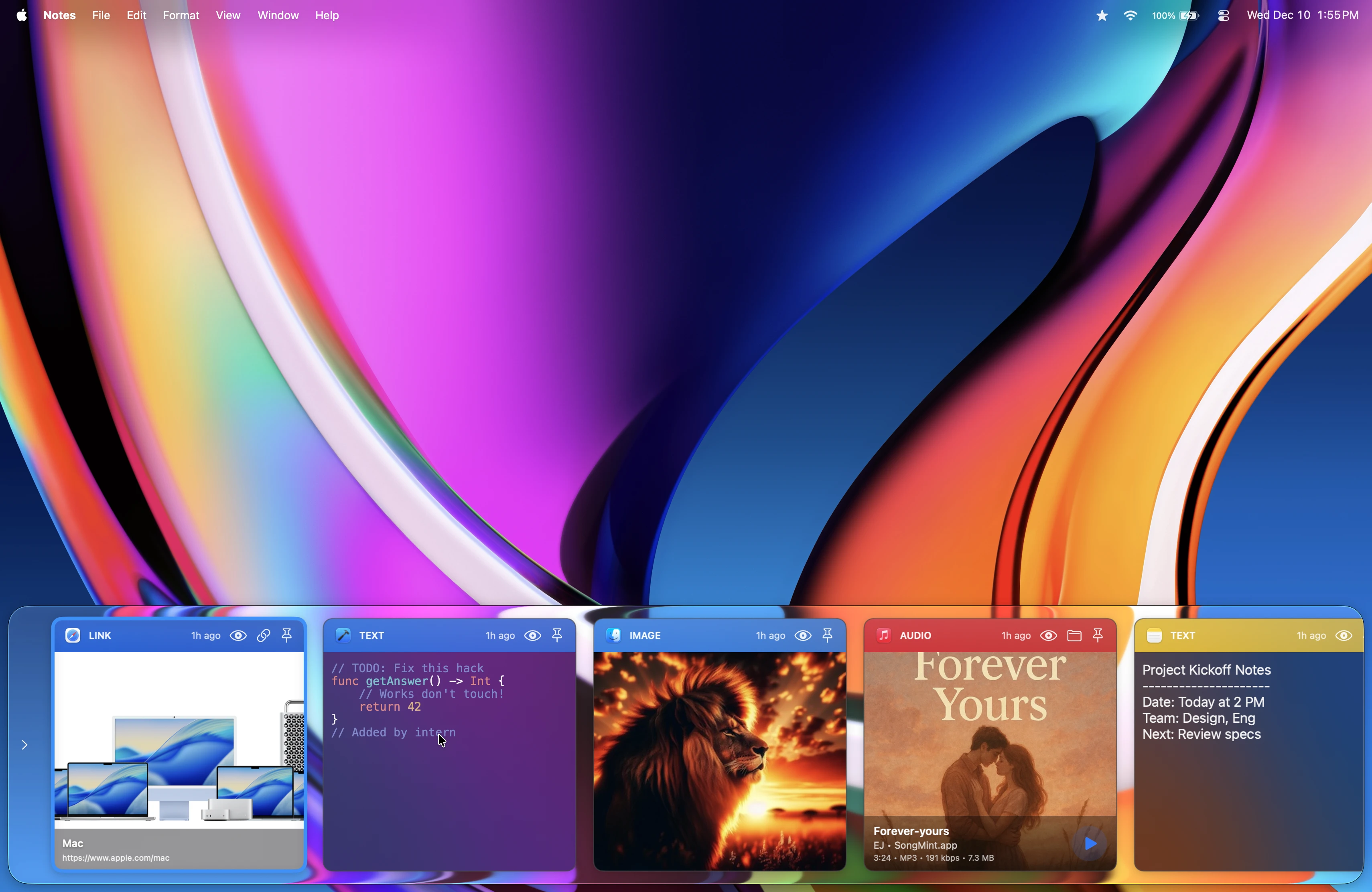 Awesome Copy - macOS clipboard manager interface showing clipboard history